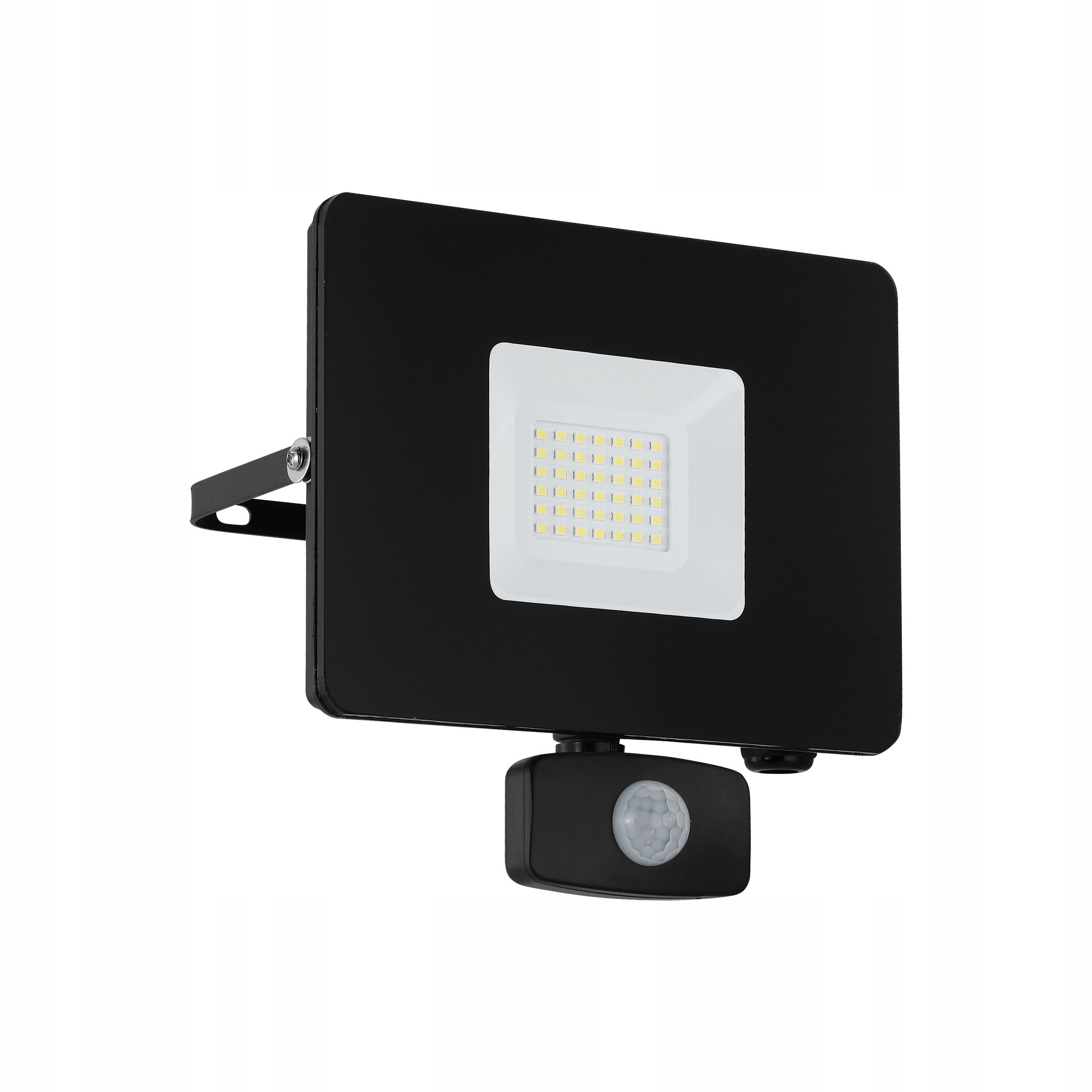 Záhradné nástenné svietidlo Eglo čierne, integrovaný 30 W LED zdroj